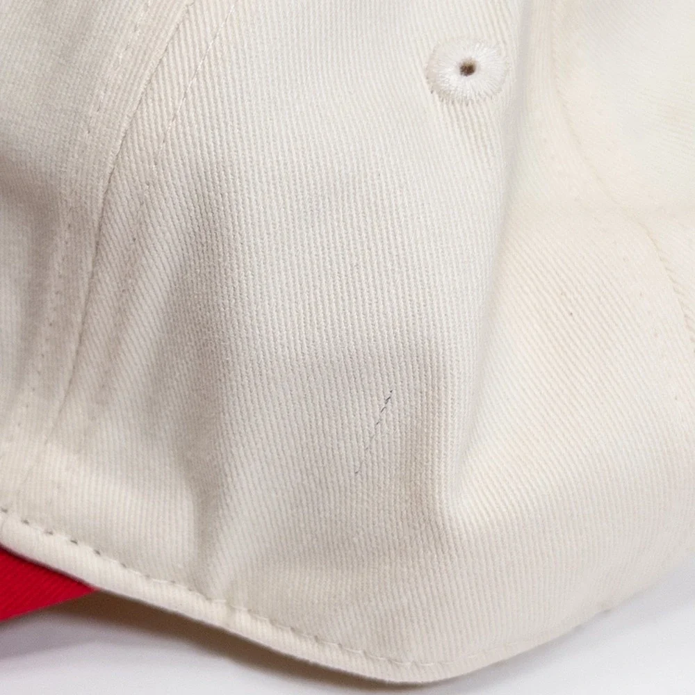 Frasier Sterling Sport Golf Cart Embroidered Dad Hat Cream Red‎